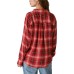  Women’s Cloud Plaid Boyfriend Shirt, Grape Wine Plaid, 2XL