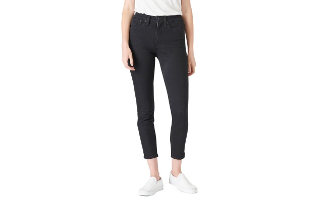  Womens High Rise Bridgette Skinny Jeans, Clean Black, 12/31×27