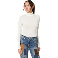 Lucky Brand Women’s Mock Neck Layering Top, Egret, X-Large