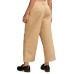  Womens Pleated Wide Leg Cropped Pants, Dark Khaki,12