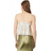  Women’s Sequin Mini Top, Champagne, Large