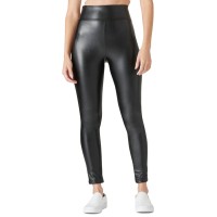 Lucky Brand Women’s Vegan Leather Legging, Jet Black, X-Large