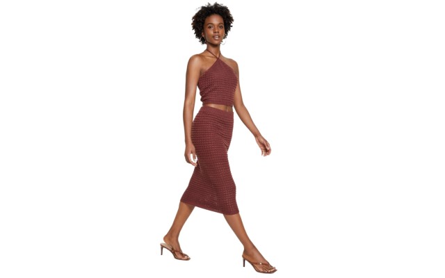  Paris Women’s Mia Crochet Skirt, Brown, XS