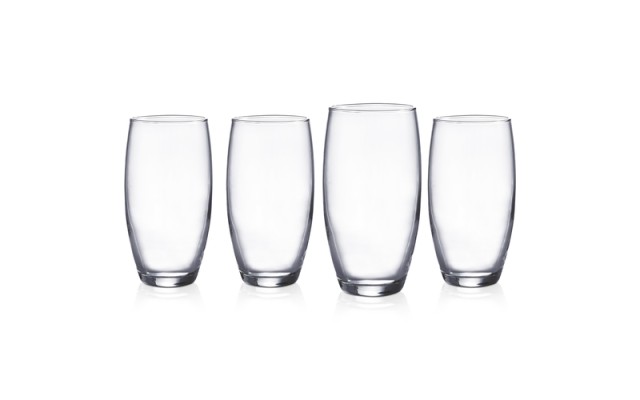  Cachet 9oz Stemless Flutes, Set of 4