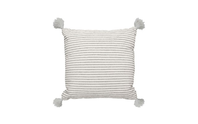 Lush Dcor Pinnacle Stripe Decorative Pillow, Gray, 20 x 20″