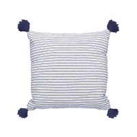 Lush Dcor Pinnacle Stripe Decorative Pillow, Navy/White, 20 x 20″