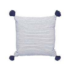Lush Dcor Pinnacle Stripe Decorative Pillow, Navy/White, 20 x 20″