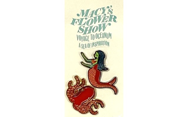 Macy’s Flower Show Voyage To Oceanum Sea Of Inspiration Mermaid and Octopus Pins, Multi