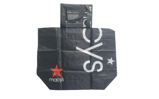 Macys X Oceancycle from Beach to Bag 1 Reusable Shopping Tote Bags Choose Style, Blue Black, Large, Black- Classic, Large