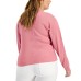  Womens Trendy Plus Size Care Bears Cotton Tops, Pink, 1X