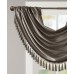  Elena Waterfall Rod Pocket Faux-Silk Valance, 38″ x 46″, Bronze