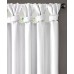  Emilia Twisted Tab Top Faux-Silk Window Panel, 50″ x 84″, White