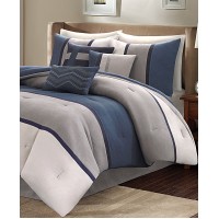 Madison Park Essentials Palisades 7-pc. Queen Comforter Set, Blue