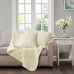  Quebec Quilted Square Pillow Pair, 20 x 20, Yellow