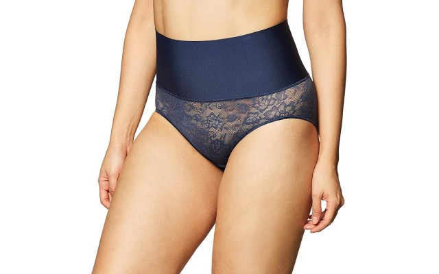  Tame Your Tummy Firm Control Brief DM0051, Navy, 2X-Large