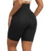  Womens Eco Lace High Waist Thigh Slimmer Shapewear, Black, Medium