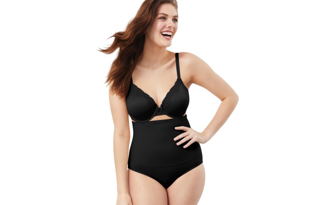  Women’s Firm Control Fat Free Dressing High Waist Shaping Brief 1854, Black, XX-Large