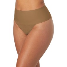 Maidenform Women’s Lace Thong Moisture-Wicking Shapewear, Caramel 2X-Large