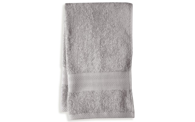  Inc. Cotton Solid 16″ x 26″ Hand Towel Bedding, Gray, 16 x 26