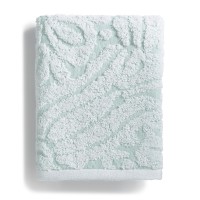 Mainstream International Inc. Sculpted Cotton Blend Jacquard Hand Towel, Blue, 16 x 26