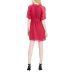  Women’s Ruffle-Trimmed Shirt Dress, Bright Red, X-Large