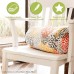  Villa Round Bolster Decorative Pillow, 18.5′ x 8′