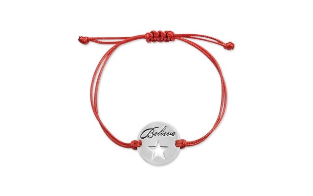 Make-A-Wish Believe Slider Bracelet Red 1 Count