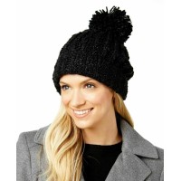Marcus Adler Women’s Ultra-Soft Boucle Pom Pom Hats, Black
