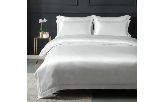  Charmeuse Duvet Cover, Queen, Ivory, Queen