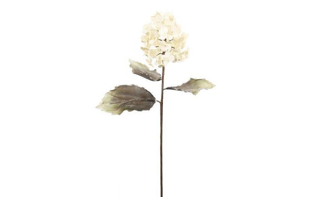 Marshall Home and Garden EVA Foam Flower With White Flowers Green Leaves and a Brown Stem