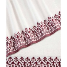Martex Festive Frameborder Jacquard Redwhite Hand Towels