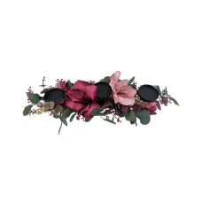 Martha Stewart Blush Eucalyptus Candleholder Centerpiece