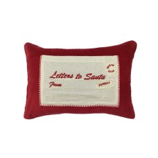 Martha Stewart Collection 14″x20″ ‘Letters to Santa’ Decorative Pillow, Red