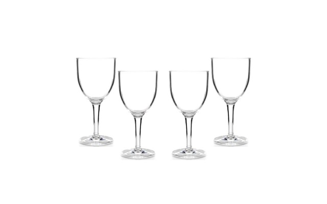  Collection Acrylic Wine Glass, Clear, Pack 4