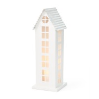 Martha Stewart Collection Birds and Berries 14.5″ Metal House Decor with Led Lights