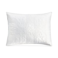 Martha Stewart Collection Embroidered Silky Satin Sham, Standard, 20″ x 26″