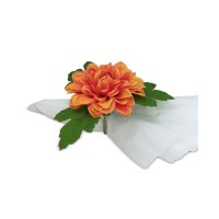 Martha Stewart Collection Exotic Escape Dahlia Napkin Rings, Set of 4