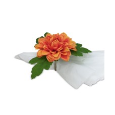 Martha Stewart Collection Exotic Escape Dahlia Napkin Rings, Set of 4