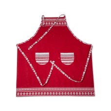 Martha Stewart Collection Fair Isle Apron, Red, 32″ x 31″