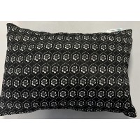 Martha Stewart Collection Floral Print 14″ x 20″ Decorative Pillow, White/Black