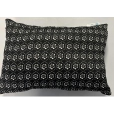 Martha Stewart Collection Floral Print 14″ x 20″ Decorative Pillow, White/Black