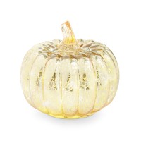 Martha Stewart Collection Harvest Large Pumpkin Figurine, Gold, 5″ x 5″