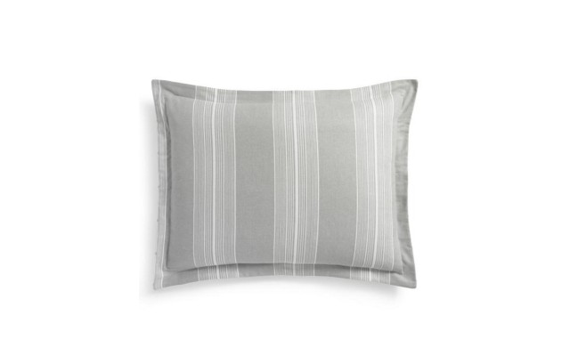  Modern Stripe Flannel Standard Sham, Gray, 20 x 26