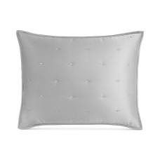 Martha Stewart Collection Silky Satin Standard Sham, Gray, 20″ x 26″