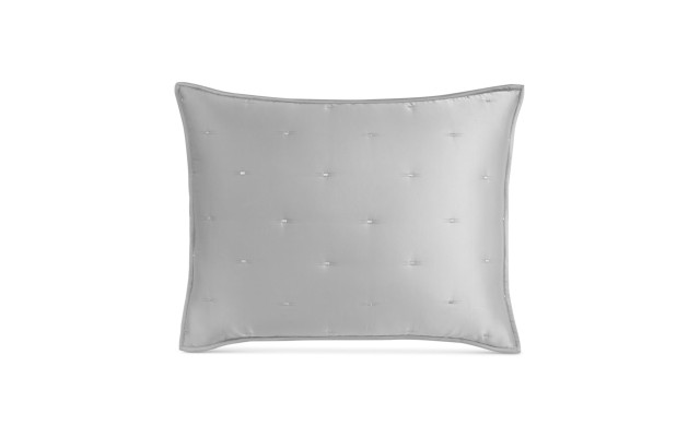  Silky Satin Standard Sham, Gray, 20″ x 26″