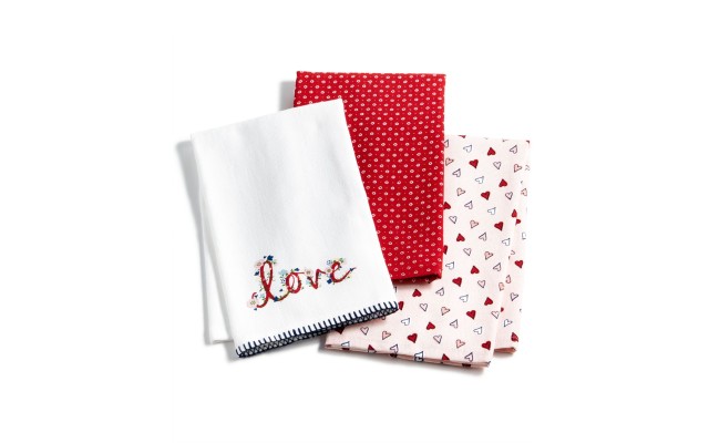  Valentine’s Day Kitchen Towels, Set of 3, Multi
