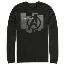 Marvel Mens Avengers Endgame Fearless Panel, Long Sleeve T-shirt, Small
