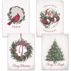Masterpiece Studios 16-Count Boxed Assorted Christmas Cards, 4 each of 4 Different Designs, 6.25 x 4.62, Christmas Past