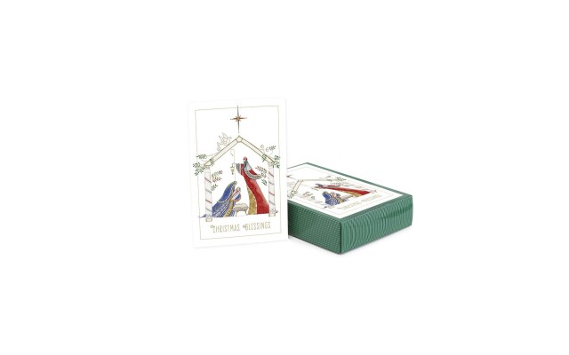  Contemporary Manger Holiday Set of 18 Boxed Cards