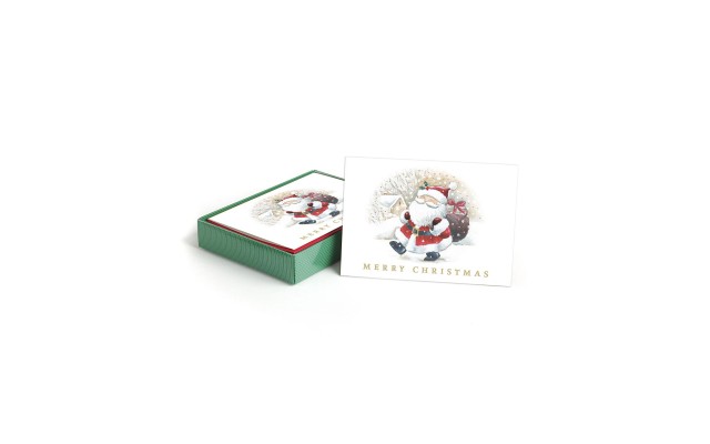  Happy Santa Holiday Boxed Cards, 1 Pack
